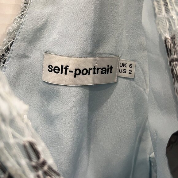 Self-Portrait Metallic Mesh Pattern Mini Dress - Picture 4 of 6